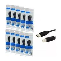 Kit 10 Cabos Usb 2.0 Para Impressora 1,5M