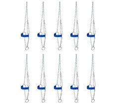 Kit 10 Cabrestos de Corrente e Regulagem para Bezerro SV39016 - Azul