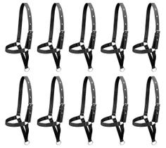 Kit 10 Cabrestos de Fita para Bezerro SV39018 - Preto Kit 10 Cabrestos de Fita para Bezerro SV39018 - Preto