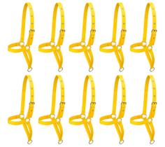 Kit 10 Cabrestos de Fita para Bezerro SV39021 - Amarelo Kit 10 Cabrestos de Fita para Bezerro SV39021 - Amarelo