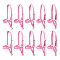 Kit 10 Cabrestos de Fita para Bezerro SV39022 - Rosa