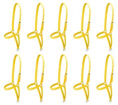 Kit 10 Cabrestos de Fita para Vaca SV39030 - Amarelo Kit 10 Cabrestos de Fita para Vaca SV39030 - Amarelo
