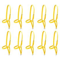 Kit 10 Cabrestos de Fita para Vaca SV39030 - Amarelo