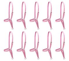 Kit 10 Cabrestos de Fita para Vaca SV39032 - Rosa Kit 10 Cabrestos de Fita para Vaca SV39032 - Rosa