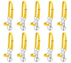 Kit 10 Cabrestos para Bezerro com Corrente SV39024 - Amarelo Kit 10 Cabrestos para Bezerro com Corrente SV39024 - Amarelo