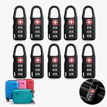 Kit 10 Cadeados Senha Segredo Bolsa Mochila Mala De Viagem