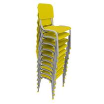 Kit 10 Cadeira Infantil Polipropileno - LG flex - Reforçadas Empilháveis - Amarela