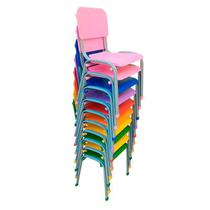Kit 10 Cadeira Infantil Polipropileno LG flex Reforçadas Empilháveis Colorida