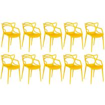 Kit 10 Cadeiras Allegra - Amarelo