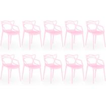 Kit 10 Cadeiras Allegra - Rosa