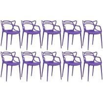 Kit 10 cadeiras allegra roxo