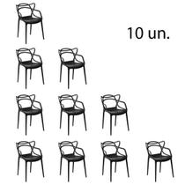 Kit 10 Cadeiras Allegra Sala de Jantar Preto