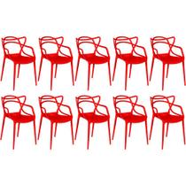 Kit 10 Cadeiras Allegra - Vermelho