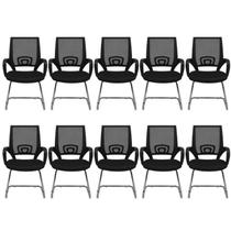 Kit 10 Cadeiras de Escritório Interlocutor Tela Mesh Santiago Kit 10 Cadeiras de Escritório Interlocutor Tela Mesh Santiago