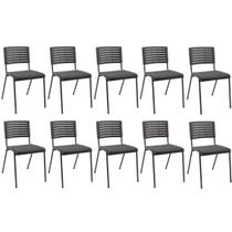Kit 10 Cadeiras Escritório Fixa Hotel Auditório Niala NR17 Kit 10 Cadeiras Escritório Fixa Hotel Auditório Niala NR17