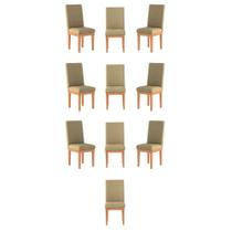 KIT 10 Cadeiras Estofadas Reforçadas Decorativa para Mesa