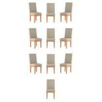 KIT 10 Cadeiras Estofadas Reforçadas Decorativa para Mesa