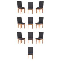 Kit 10 Cadeiras Estofadas Reforçadas Decorativa Para Mesa