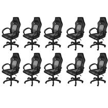 Kit 10 Cadeiras Gamer com Relax e Braço Estofado Raptor 3316