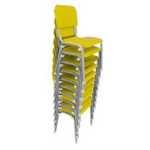 Kit 10 cadeiras infantil escolar wp kids empilhavel t2