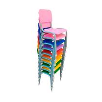 Kit 10 Cadeiras Infantil Polipropileno LG flex Reforçada Empilhável WP Kids Colorida - LG Flex Cadeiras