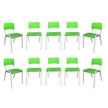 Kit 10 Cadeiras Iso Infantil Verde Limão Brinquedoteca Escola Creche Igreja Empilhavel Kit 10 Cadeiras Iso Infantil Verde Limão Brinquedoteca Escola Creche Igreja Empilhavel