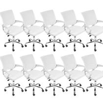 Kit 10 Cadeiras para Escritório Diretor Tela Mesh Tok 3310 Branco