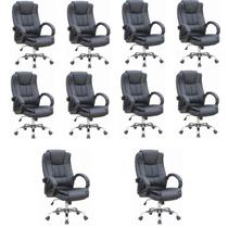 Kit 10 Cadeiras para Escritório Presidente Master Soft