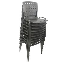 Kit 10 Cadeiras Plástica Polipropileno WP Flex Reforçada Empilhável Preta