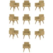 Kit 10 Cadeiras Poltronas Decorativa - Escritório - Recepção - Balaqui Decor