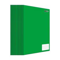Kit 10 Caderno de brochura Pequenos 48 folhas 140x200mm Verde Kit 10 Caderno de brochura Pequenos 48 folhas 140x200mm Verde