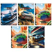 Kit 10 Caderno Grande Fast Race Capa Dura 80 Folhas Jandaia