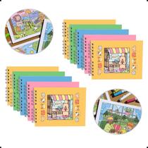 Kit 10 Caderno Livro De Colorir Desenhos 50 Folhas Grossa Estilo Bobbie Goods Bichinhos Fofinhos Adulto Criança Antiestresse Antiansiedade Encadernado
