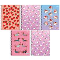 Kit 10 Caderno Sortido Tilibra Arame Espiral Capa Dura 80Fls