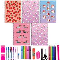 Kit 10 Caderno Sortidos Tilibra Arame 80 Folhas Com 40 Itens Kit 10 Caderno Sortidos Tilibra Arame 80 Folhas Com 40 Itens