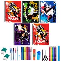 Kit 10 Caderno Sport 80 Folhas Arame Capa Dura Com 36 Itens Kit 10 Caderno Sport 80 Folhas Arame Capa Dura Com 36 Itens