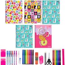 Kit 10 Caderno Tilibra Arame Capa Dura 80 Folhas 40 Itens Kit 10 Caderno Tilibra Arame Capa Dura 80 Folhas 40 Itens