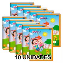 Kit 10 Cadernos 80 Folhas Quadriculadas Capa Flexível Estampas - Materiais Escolares 157117-10