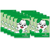 Kit 10 Cadernos Alibombom Infantil Verde Pauta Numerada