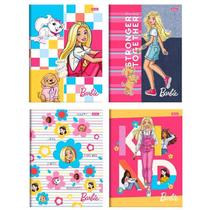 Kit 10 Cadernos Barbie Portal Escolar Costurado Com Pauta