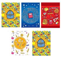 Kit 10 Cadernos Escolar Com Pauta Brochura Grande 96 Folhas