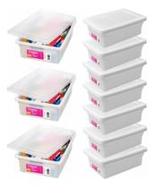 Kit 10 Caixa 11 Litros Branca Armazena Açougue Aves Carnes Multiuso Kit 10 Caixa 11 Litros Branca Armazena Açougue Aves Carnes Multiuso