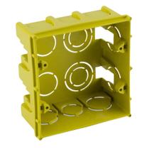 Kit 10 Caixa De Luz Para Embutir Parede Amarela 4x4 Quadrado - Forceline