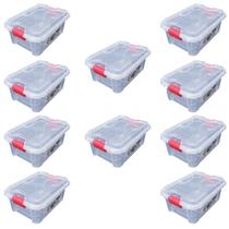 Kit 10 Caixa Organizadora Decorativa Translucida 5 Litros