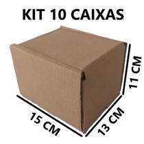 Kit 10 Caixa Papelao 15x13x11 Forte Reforçada Embalagem Lisa