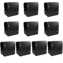 Kit 10 Caixa Plastica Organizadora Camera Cftv - Preto