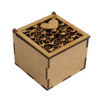 Kit 10 Caixa Quadrada Biju ou Lembrancinha Arabesco Com Coração 6x6x5 Laser Mdf Madeira Kit 10 Caixa Quadrada Biju ou Lembrancinha Arabesco Com Coração 6x6x5 Laser Mdf Madeira