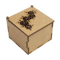 Kit 10 Caixa Quadrada Biju ou Lembrancinha Flor 6x6x5 Laser Mdf Madeira Kit 10 Caixa Quadrada Biju ou Lembrancinha Flor 6x6x5 Laser Mdf Madeira