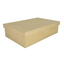 Kit 10 Caixa Retangular Tampa De Sapato 35x25x8 Mdf Madeira