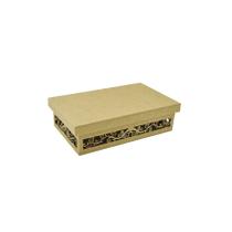 Kit 10 Caixa Retangular Tampa Sapato Arabesco Com Passaro P 23x14x6 Mdf Madeira